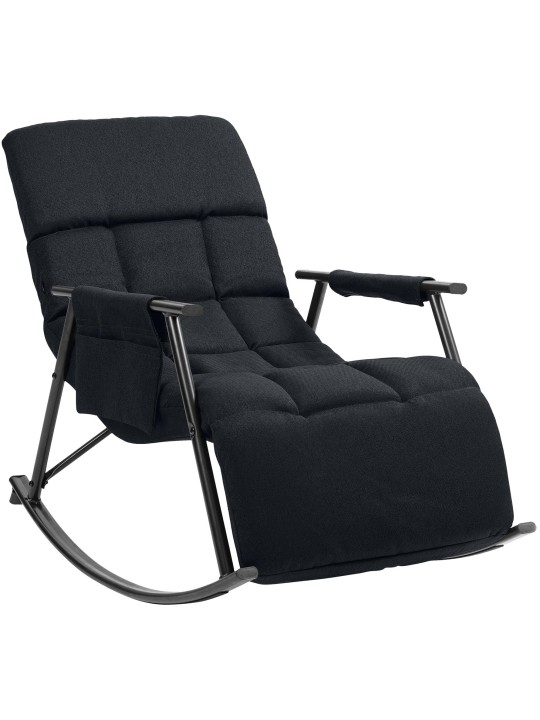 Keinutuoli Cathy kangasta, musta