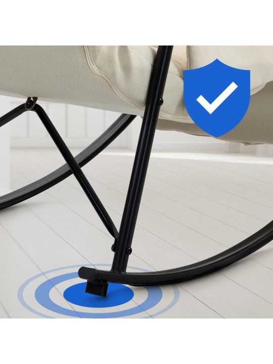 Keinutuoli Cathy kangasta, kermanvärinen