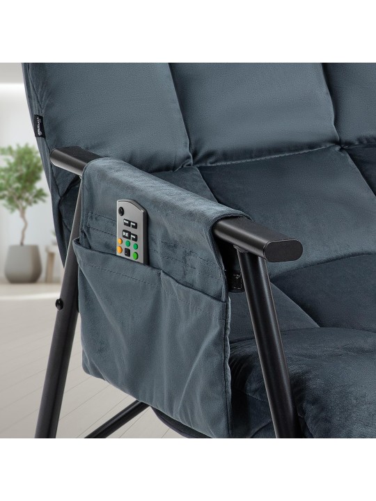 Keinutuoli Cathy velvet, tummanharmaa