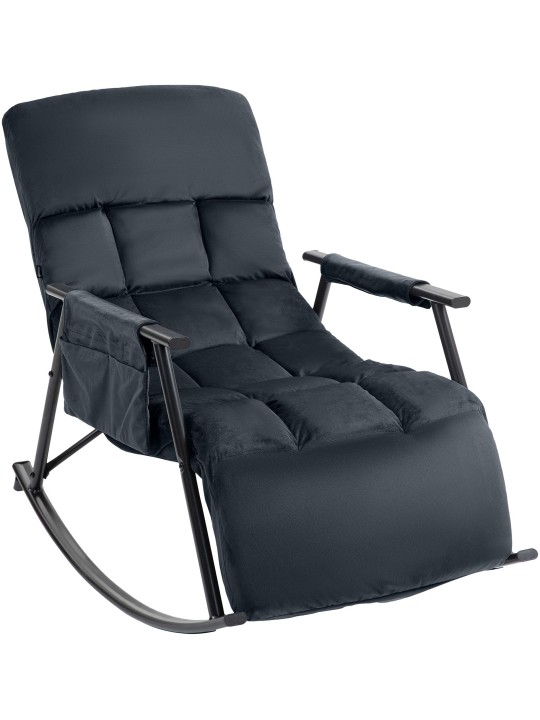 Keinutuoli Cathy velvet, musta