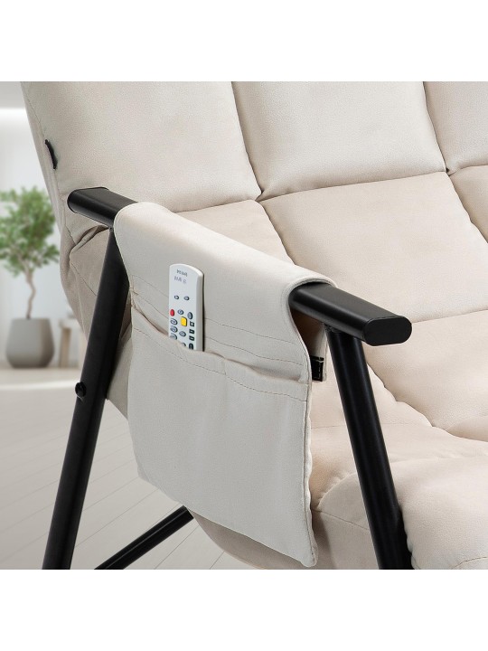 Keinutuoli Cathy velvet, kermanvärinen