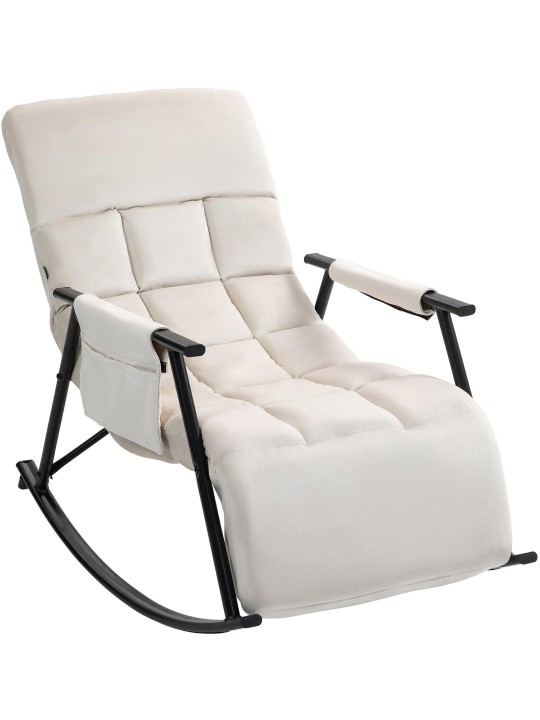 Keinutuoli Cathy velvet, kermanvärinen