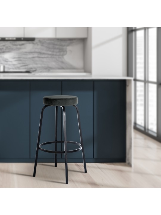 Baarijakkara Kamari samettia, tummanharmaa