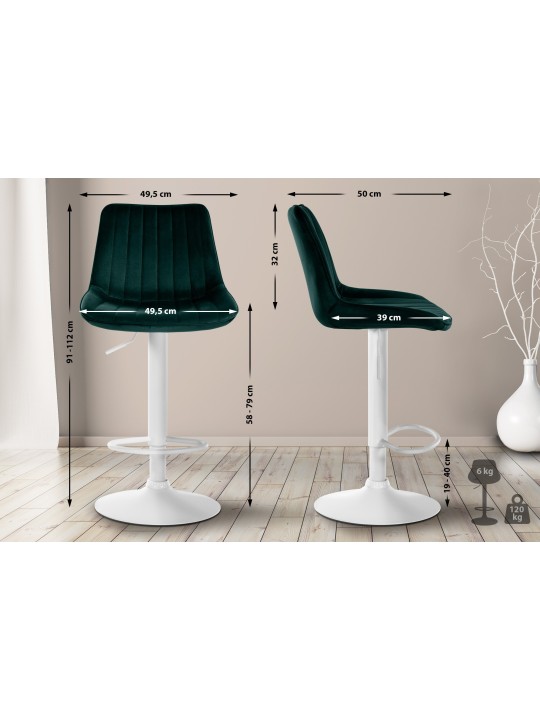 2 baarijakkaran setti Toni velvet, vihreä