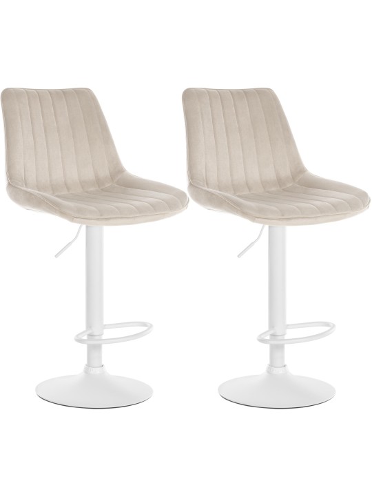 2 baarijakkaran setti Toni velvet, kermanvärinen