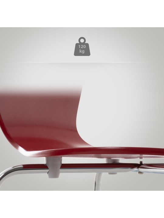 4 kpl Calisto vierailijatuolia, punainen