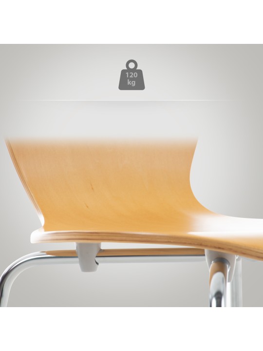 4 kpl Calisto vierailijatuolia, luonnonvärinen