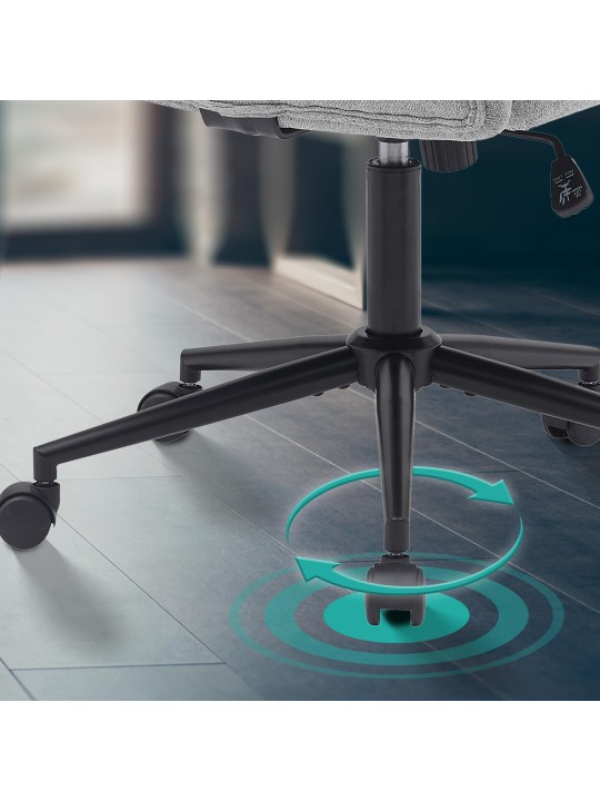 Toimistotuoli Kingman kangasta, vaaleanharmaa