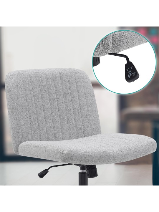 Toimistotuoli Kingman kangasta, vaaleanharmaa