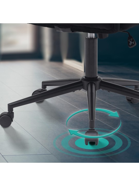 Kingman samettityötuoli, musta