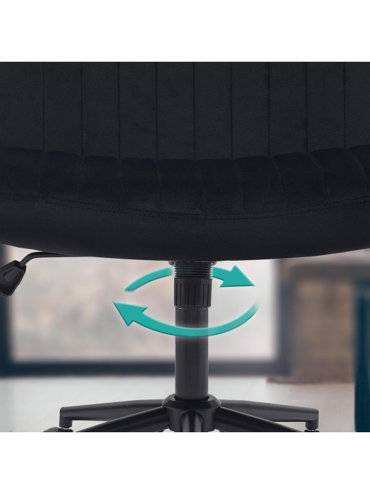 Kingman samettityötuoli, musta