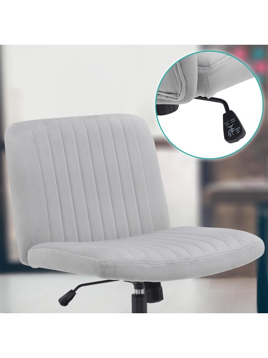 Kingman samettityötuoli, vaaleanharmaa