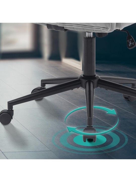 Kingman samettityötuoli, vaaleanharmaa