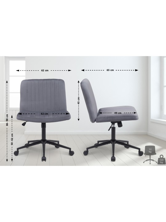 Kingman samettityötuoli, tummanharmaa Kingman samettityötuoli, tummanharmaa