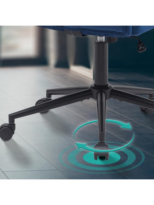 Kingman samettityötuoli, sininen