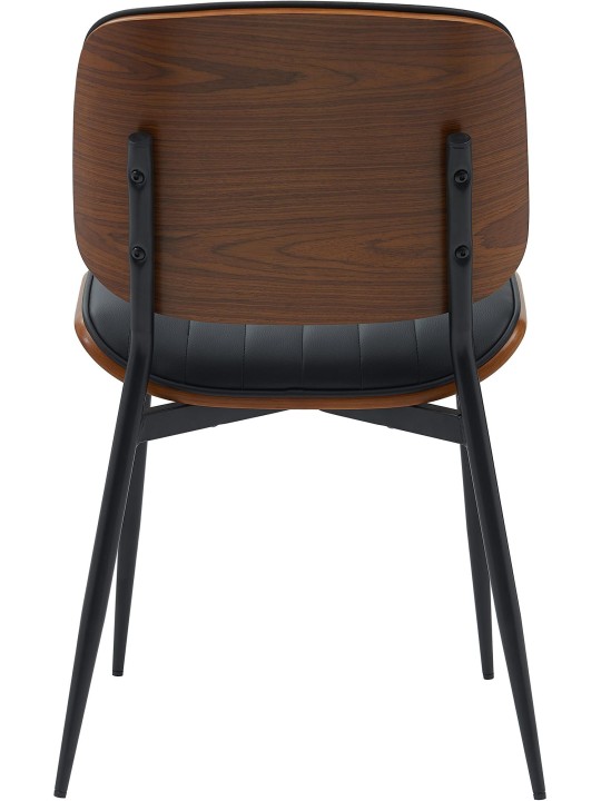 Vierailutuoli Tiffin keinonahkaa, pähkinä/musta