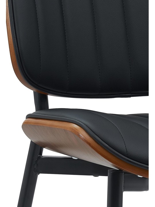 Vierailutuoli Tiffin keinonahkaa, pähkinä/musta