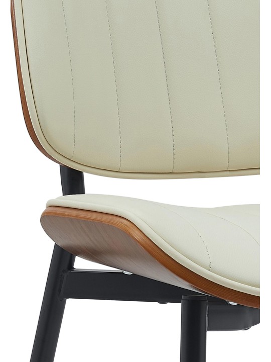 Vierailutuoli Tiffin keinonahkaa, pähkinä/kermanvärinen