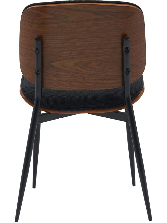 Vierailijatuoli Tiffin kangasta, pähkinä/musta