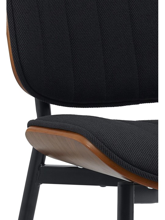 Vierailijatuoli Tiffin kangasta, pähkinä/musta