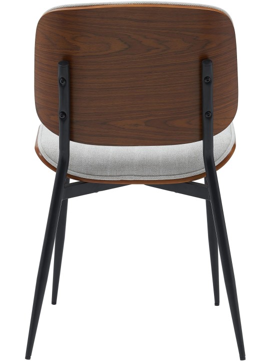 Vierailijatuoli Tiffin kangasta, pähkinä/kermanvärinen