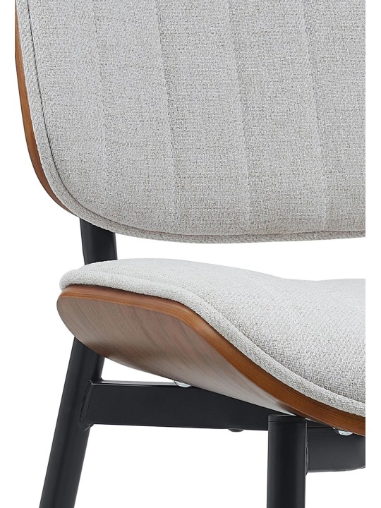 Vierailijatuoli Tiffin kangasta, pähkinä/kermanvärinen