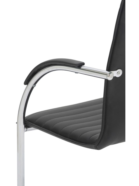 Tira keinonahkainen vierailijatuoli, musta