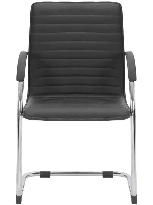 Tira keinonahkainen vierailijatuoli, musta