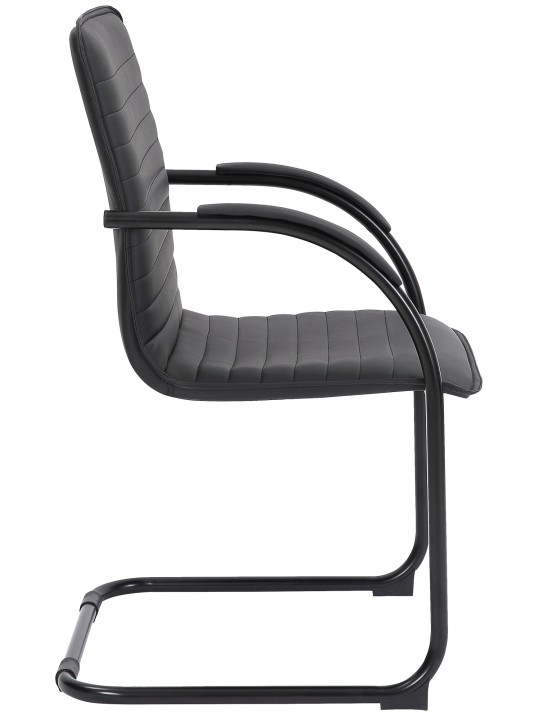 Tira keinonahkainen vierailijatuoli, musta/musta