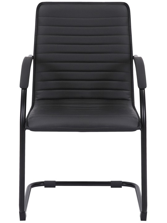 Tira keinonahkainen vierailijatuoli, musta/musta