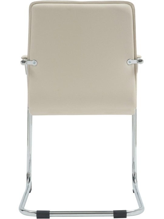 Tira keinonahkainen vierailijatuoli, kermanvärinen