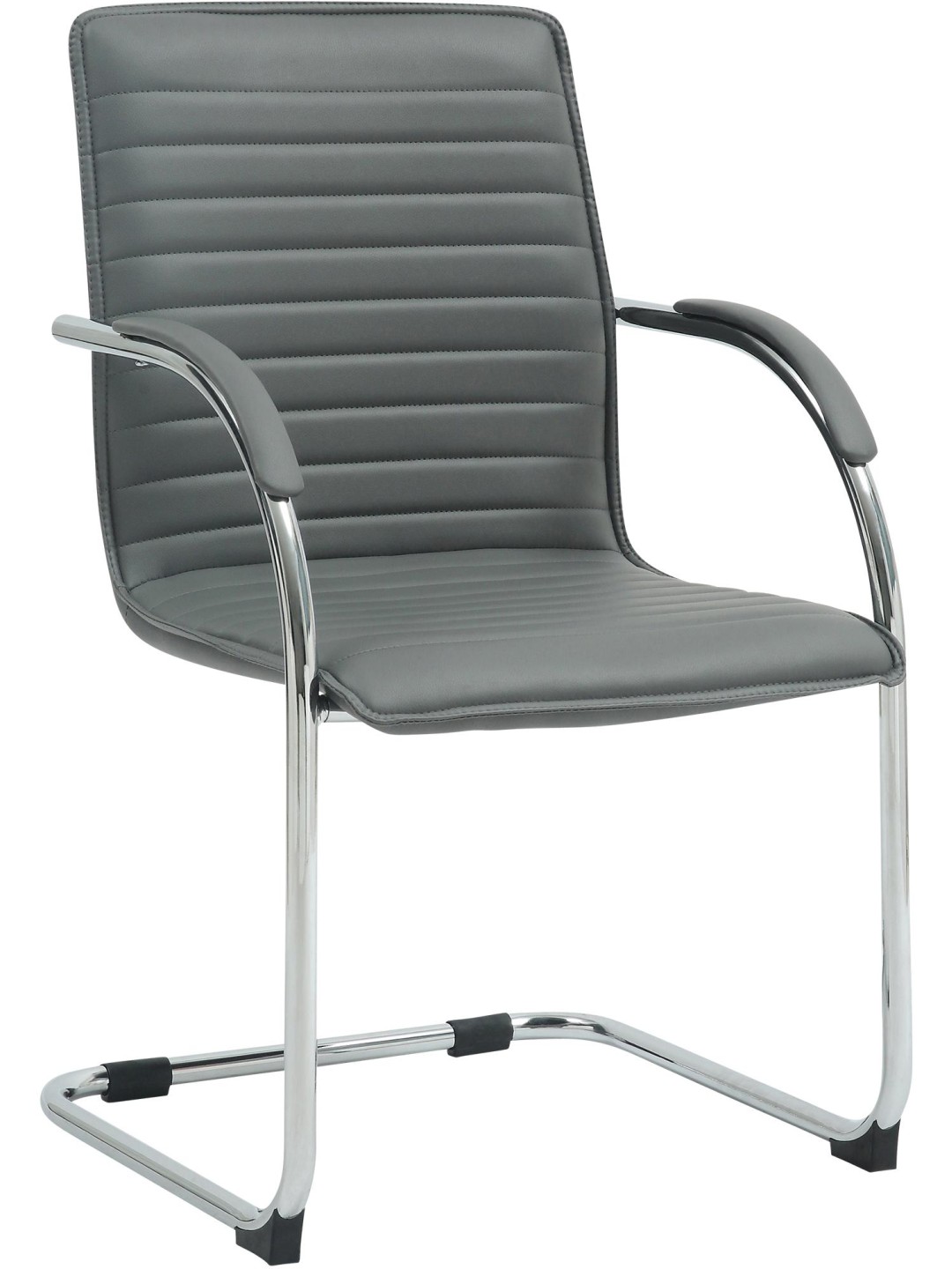 Tira keinonahkainen vierailijatuoli, harmaa