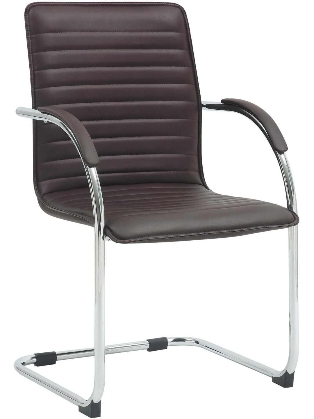 Tira keinonahkainen vierailijatuoli, ruskea