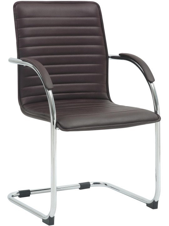 Tira keinonahkainen vierailijatuoli, ruskea