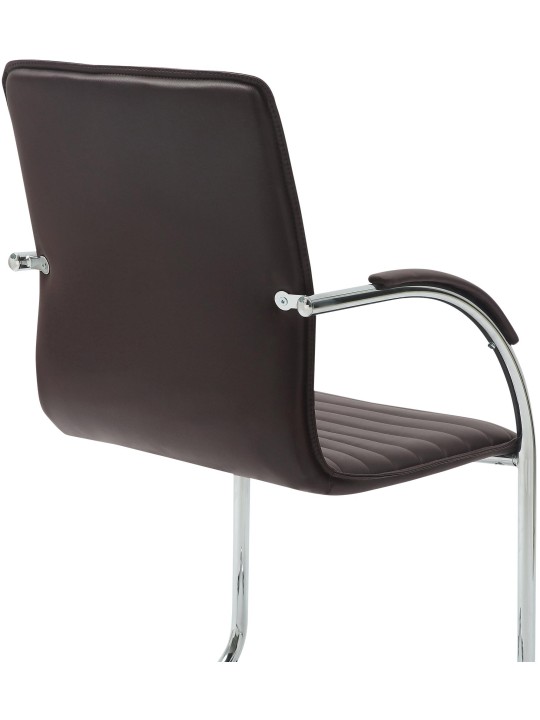 Tira keinonahkainen vierailijatuoli, ruskea