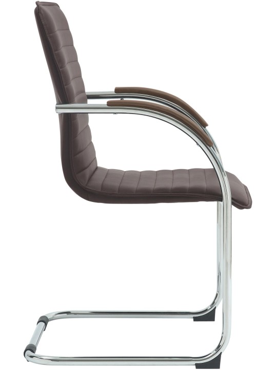 Tira keinonahkainen vierailijatuoli, ruskea