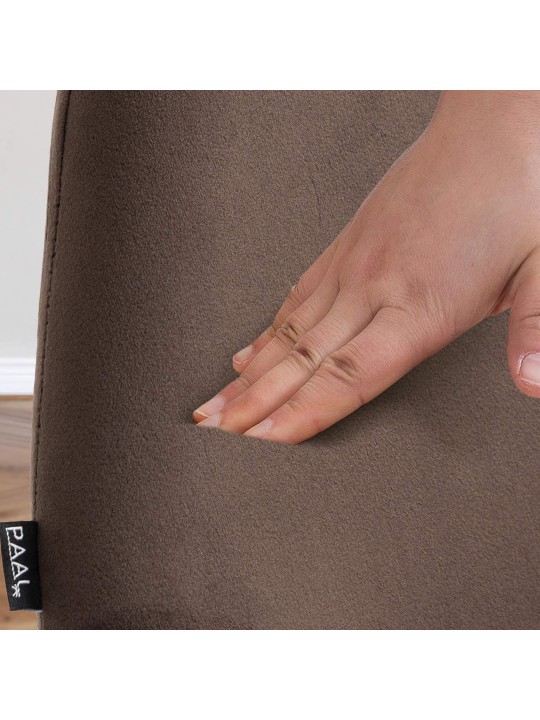 2 baarijakkaran sarja Braga samettikromi, ruskea