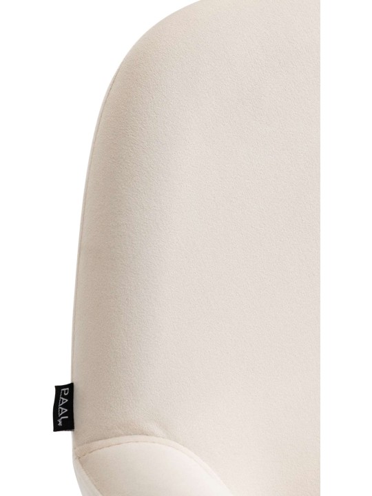 2 baarijakkaran sarja Braga samettikromi, kermanvärinen 2 baarijakkaran sarja Braga samettikromi, kermanvärinen