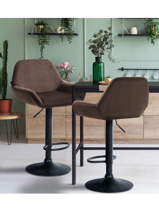 2 baarijakkaran sarja Braga velvet, ruskea