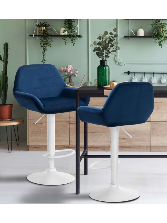 2 baarijakkaran sarja Braga velvet, sininen 2 baarijakkaran sarja Braga velvet, sininen