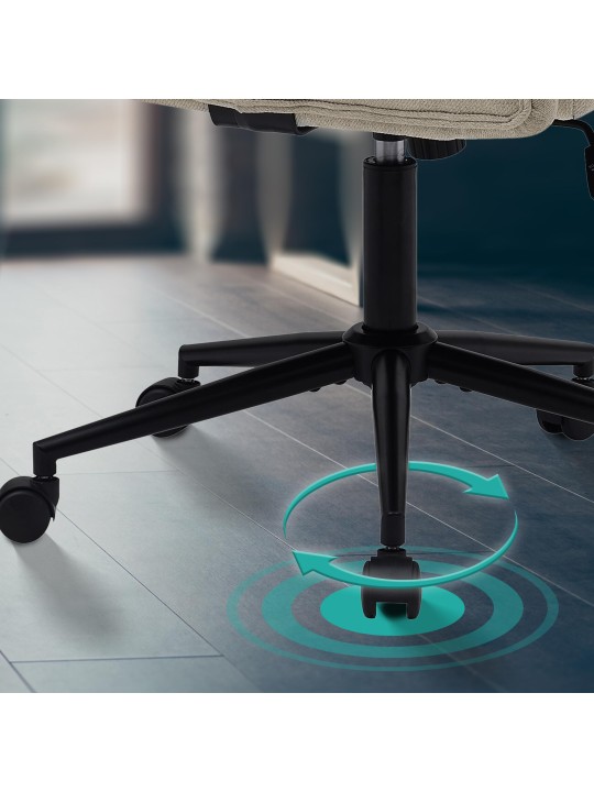 Toimistotuoli Kingman kangasta, kermanvärinen