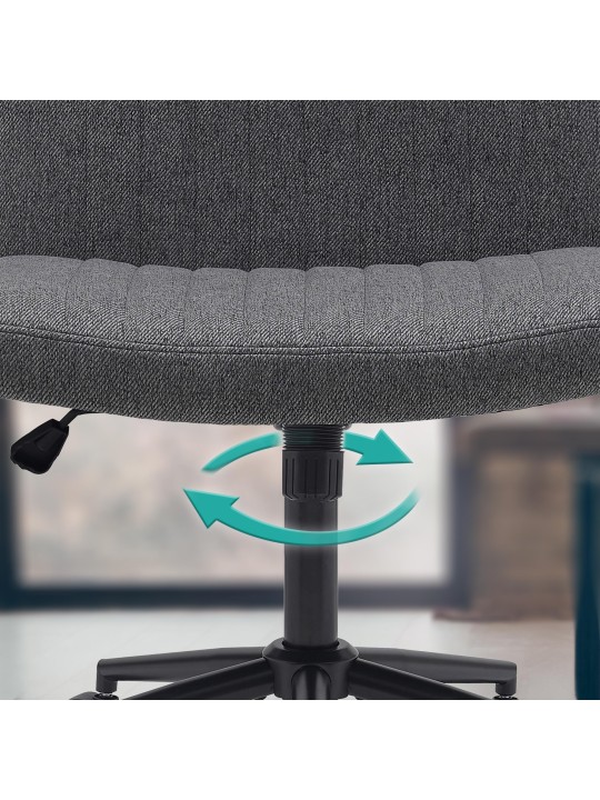 Toimistotuoli Kingman kangasta, tummanharmaa