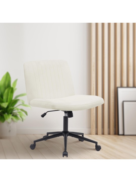 Kingman samettityötuoli, kermanvärinen Kingman samettityötuoli, kermanvärinen