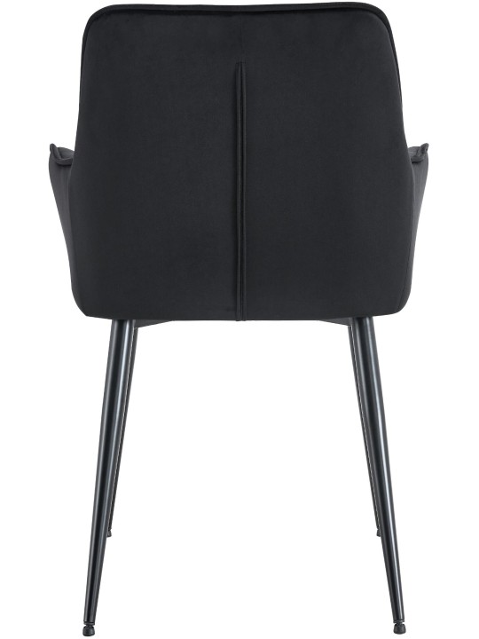 Ferndale samettinen ruokapöydän tuoli, musta
