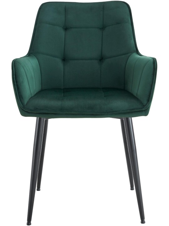 Ferndale samettinen ruokapöydän tuoli, tummanvihreä