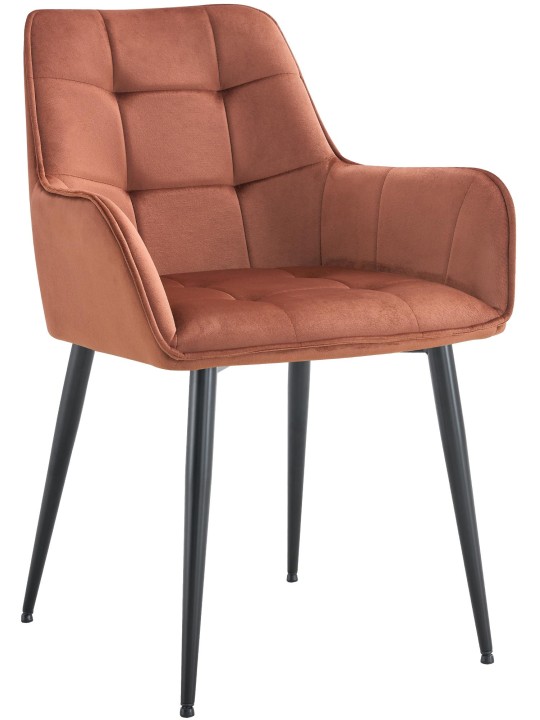 Ferndale samettinen ruokapöydän tuoli, ruskea