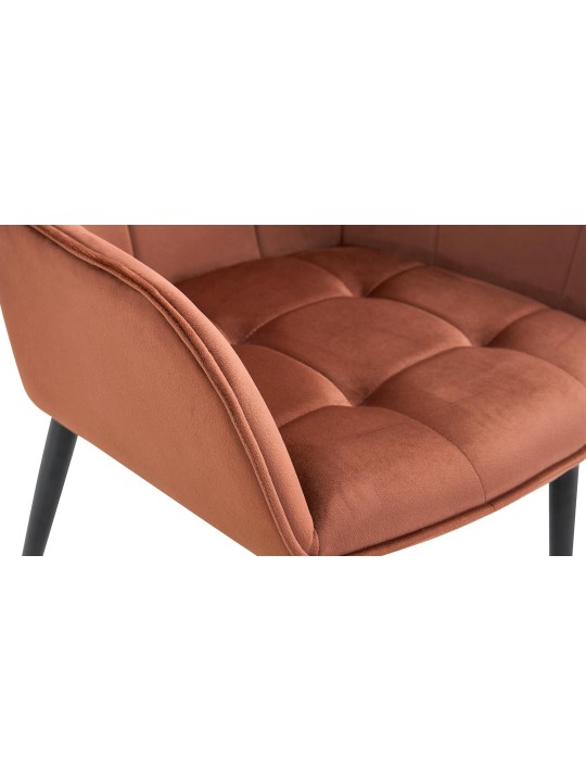 Ferndale samettinen ruokapöydän tuoli, ruskea