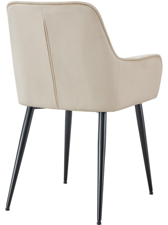 Ferndale samettinen ruokapöydän tuoli, kermanvärinen Ferndale samettinen ruokapöydän tuoli, kermanvärinen