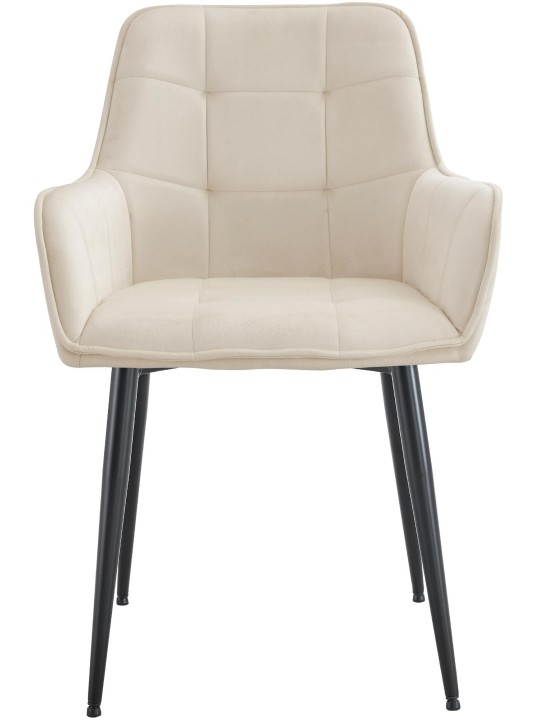 Ferndale samettinen ruokapöydän tuoli, kermanvärinen Ferndale samettinen ruokapöydän tuoli, kermanvärinen