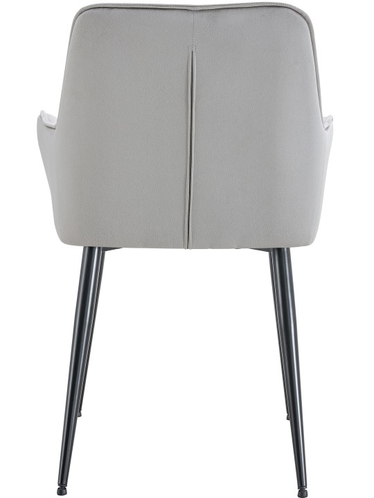 Ferndale samettinen ruokapöydän tuoli, vaaleanharmaa